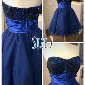 Royal blue cocktail dress